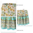 thumbnail image 4 of Falda corta con cintura elástica, falda con dobladillo con volantes para mujer, falda con dobladillo con volantes, falda con estampado floral, probada profesionalmente, 4 of 5