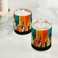 thumbnail image 2 of Yayeee 4 Pack Qtip Holder Bathroom Cotton Swab Canister with Lid Clear Dispenser Set, Colorful Cocktails, 2 of 6