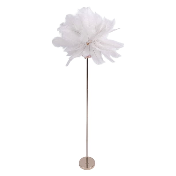 Lámpara De Pie LED, Lámpara De Pie Nórdica De 61 Pulgadas Con Sombra De Avestruz Y Batería Recargable, Ideal Para Sala De Estar, Dormitorio, Decoración Del Hogar