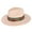 Pink, variant on Top Headwear Wide Brim Paper Panama Hat w/ Red and Green Rhinestone Stripe - Black