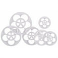 thumbnail image 3 of 6PCS Rose Flower Petal Cake Molds Gumpaste Flower Cutters, Cookie & Sugarcraft Modelling Tools Rose Pattern Plunger Cutter Set, Flower Shaped Baking Molds, Cake Decorating Cutters(White), 3 of 7