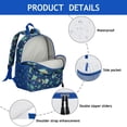 thumbnail image 4 of Waterproof Student Daypack with Ocean & Beach Coral Print - Spine-Friendly, Durable Backpack for School & Commuters, 4 of 6