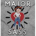 thumbnail image 2 of Betty Boop Major Sass Cute Sassy Women Crewneck Sweatshirt Brisco Brands S, 2 of 6
