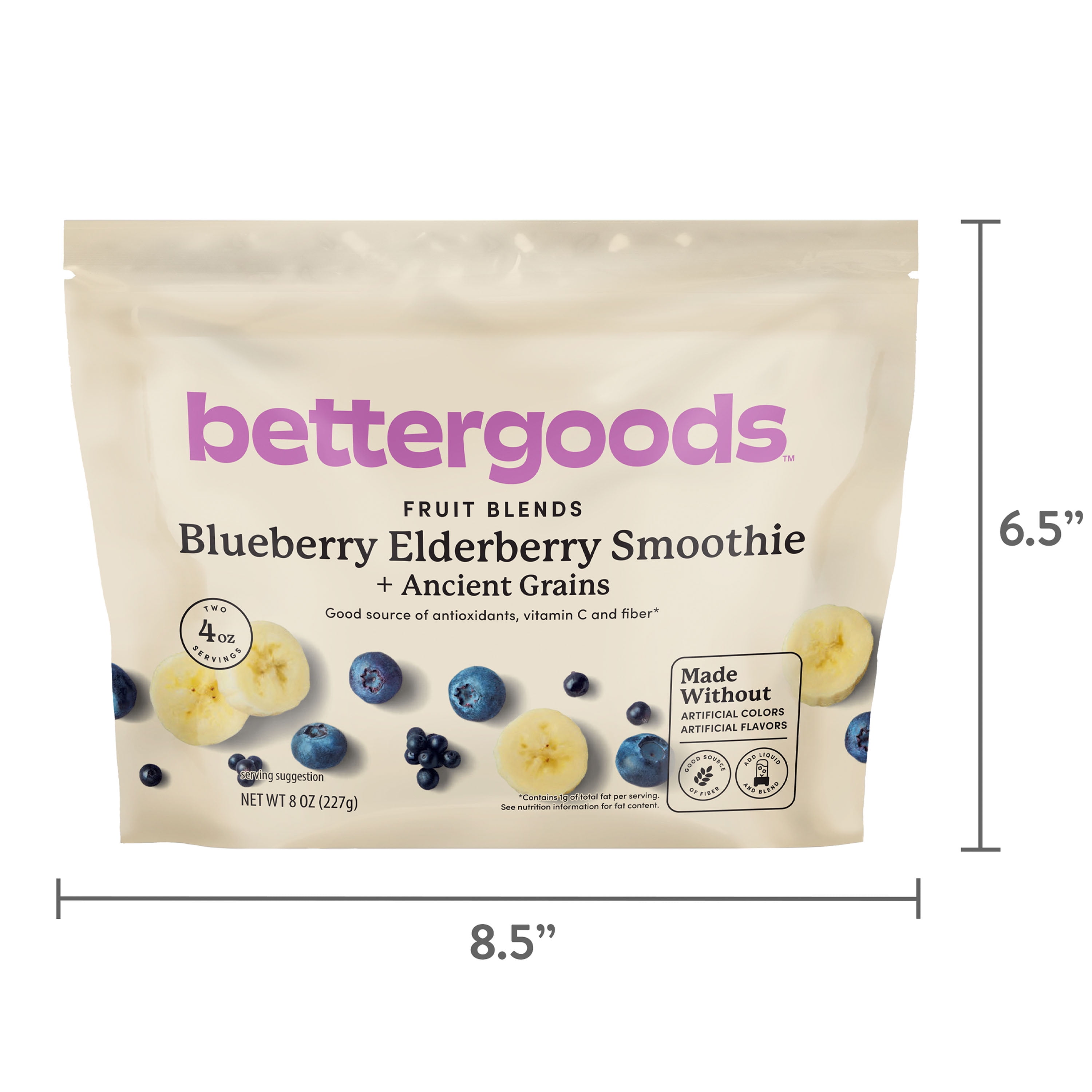 bettergoods Blueberry Elderberry + Ancient Grains Smoothie Mix, 8 oz