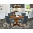 thumbnail image 7 of Luxe by East West Furniture 5-Piece Dining Table A Kitchen Table And 4 Platinum Gray Dining Room Chairs, 7 of 7