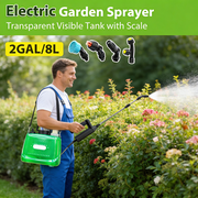 SideKing Battery Powered Sprayer 2 Gallon,Electric Garden Sprayer with 3 Spray Force, Battery Indicator, Rechargeable Handle, 23.6 Telescopic Wand,4 Mist Nozzles,Shoulder Strap, for Lawn and Garden