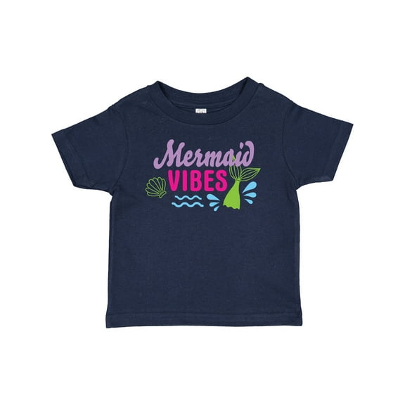 Inktastic Mermaid Vibes with Tail and Seashell Girls Baby T-Shirt