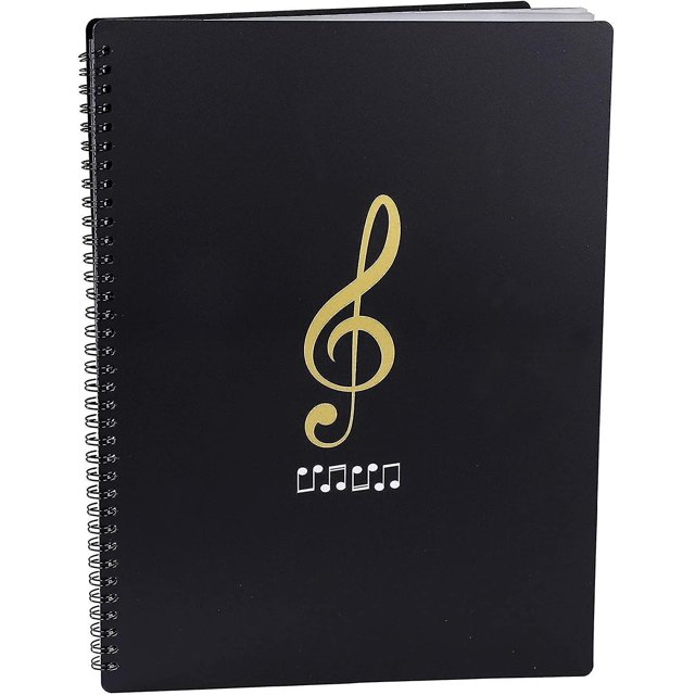 Carpeta de música para partituras mientras se reproduce papel de tamaño A4 soporte para documentos almacenamiento 20 bolsillos Clef