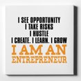 thumbnail image 1 of Entrepreneur Opportunity Risks Hustle - 10" x 10" - Decorative Canvas Wall Art - White Edge - 5/8" Gallery Wrapped, 1 of 2