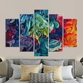 thumbnail image 5 of Oil Painting Print, Different Color Canvas Art, Contemporary Canvas Art, Colorful, Abstract Artwork, Modern Printed Canvas, Colorful Art Canvas, Canvas Wall Decor - White Framed, 5 of 9