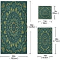 thumbnail image 3 of Dreamtimes Green Kaleidoscope Mandala 3 PCS Bath Towels Set (1 Bath Towel, 1 Hand Towel, 1 Washcloth) for Bathroom, Super Soft and Quick Dry Cotton Towels, 3 of 7