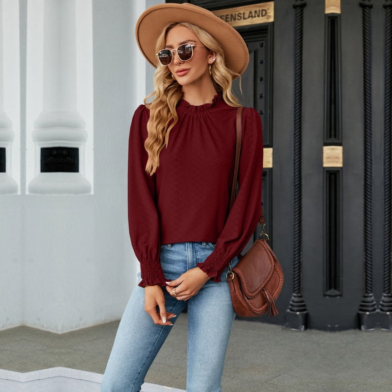 Elegant Burgundy Women\'s top Unique Bargains Women main image 4
