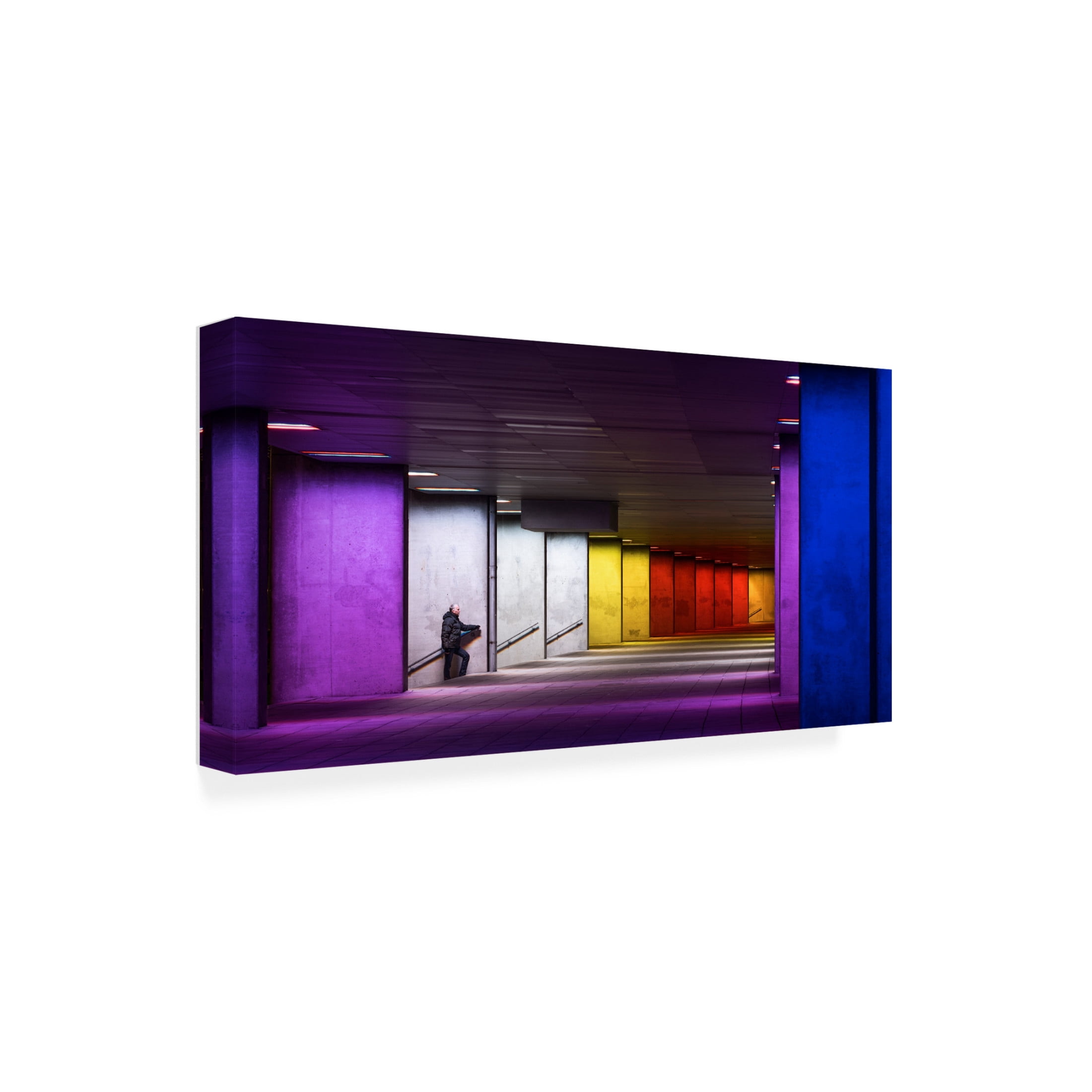 Canvas Wall Art - piXXelpark 'Rainbow' Wall Art for Living Room, Bedroom, or Office D?cor by Trademark Fine Art - 32 x 16 Inches