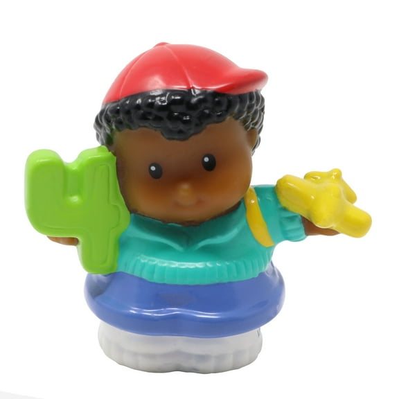 Replacement Part for Fisher-Price Little People Time to Learn Preschool Playset K0105 - African-American Boy Michael Figure holding an Airplane and number Four 4