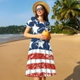 thumbnail image 4 of Vsdgher Robes Maxi Midi Décontractées Été 2025 pour Femmes, Manches Courtes Légères, Col Rond, Robe de Plage, 4 of 6
