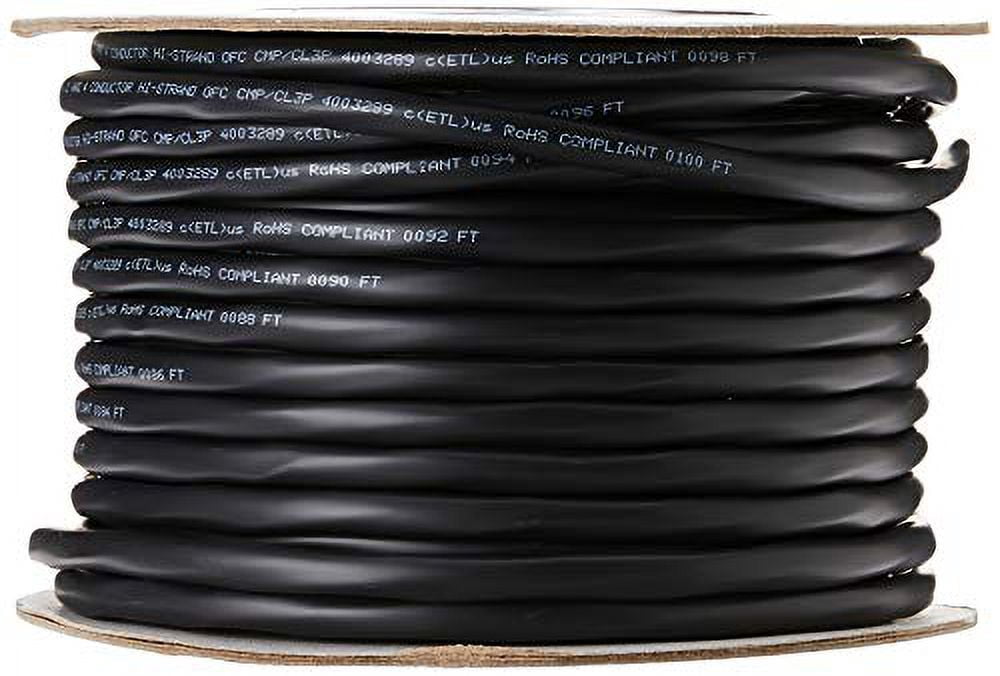Monoprice Speaker Wire, CMP Rated, 4-Conductor, 12AWG, 100ft, Black