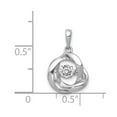 thumbnail image 4 of FB Jewels 14k White Gold 1/4ct. Vibrant Diamond Intertwined Rings Pendant, 4 of 4