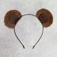 thumbnail image 3 of Cartoon Bear Ears Headband Cute Velvet Hair Band for Women Girls Party Hair Accessories Animal Themed Washable, 3 of 8