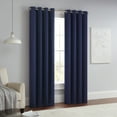thumbnail image 2 of Eclipse Solid Thermapanel Room Darkening Grommet 54 x 84 Curtain Panel in Navy, 2 of 10