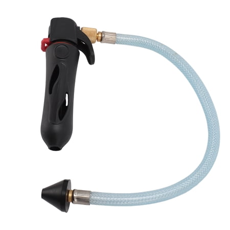 LAZIOEGR Air-Powered AC Drain Line Cleaner Tool with Hose, Easy Operate Portable Brass ABS Condensate Line Opener Kit for Home HVAC Plumbing, Black (6.3 inches / 16 cm)