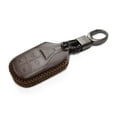 thumbnail image 2 of Vitodeco Genuine Leather Keyless Smart Key Fob Case Cover with Key Chain Compatible for Maserati Ghibli, Levante, Quattroporte (Remote Start, Brown), 2 of 6
