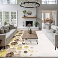thumbnail image 3 of Area Rug for Living Room, Yellow Brown Spring Floral Non-Slip Indoor Large Carpet for Bedroom/Dining Room, Watercolor Summer Botanical Washable Low-Profile Rectangle Floor Runner Rugs - 5 x 8 Ft, 3 of 8