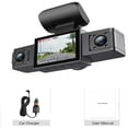 CHNGTO Three HighDefinition Channels Black Box Car Video Recorder with Triple Lens Car Camera