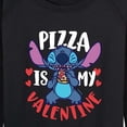 thumbnail image 3 of Lilo & Stitch - Pizza Is My Valentine - Women's Lightweight French Terry Long Sleeve Shirt, 3 of 5