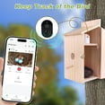 thumbnail image 5 of Birdhouse Camera, Birdhouse with 1080P HD Camera Wireless - 2.4G WiFi & App Notify Solar Powered Smart Birdhouse with Nest Auto Capture Photo & Video, Waterproof Wooden Birdhouse for Wild Bird Lovers, 5 of 8