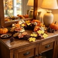 thumbnail image 6 of Rourlinge 78.7" Maple Leaf Rattan Garland Fall Harvest Decor Faux Foliage Fireplace Mantel Shelf Entryway Hanger Thanksgiving Christmas Party Farmhouse Home Styling, 6 of 9