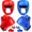 Red & Blue, variant on Deep Dream Kids Boxing Gloves Set with Headgear Hand Wraps for Youth Training Boys Girls 6 oz 14 Piece