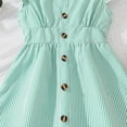 thumbnail image 4 of Hudaneo Tween Girls Dresses Elegant Sleeveless Dress Kids Summer Ruffle Flowy Dress 6-12 Years, 4 of 7