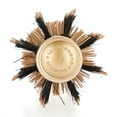 thumbnail image 3 of Peine de pelo redondo antiestático anión portátil, cepillo de estilismo de salón, dorado y negro (25mm), 3 of 7
