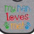 thumbnail image 4 of Inktastic My Nan Loves Me Boys or Girls Baby Bib, 4 of 4