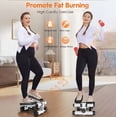 thumbnail image 4 of Wasait Steppers for Exercise, Stair Stepper with Resistance Bands, Mini Stepper with 330LBS Loading Capacity, Hydraulic Fitness Stepper with LCD Monitor, No Assembly Required, 4 of 9
