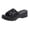 Black, variant on Sequin Platform Wedge Slides, Open Toe Slip On Mule Sandals, Women's Sequin Platform Slippers Glitter Sparkly Slide Sandals Comfortable Pu Leather Chunky Open Toe Beach Summer Outdoor Shoes, Silver 6