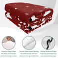 thumbnail image 4 of Quilts Twin XL Size Bedding Set, Red Christmas Lightweight Quilted Comforter, Xmas Tree Elk Snowflake Winter Soft Reversible Bedspread Coverlet with Pillow Covers for All Season, 68" x 98", 4 of 9