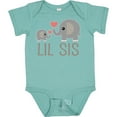 thumbnail image 3 of Inktastic Little Sister Elephant Girls Baby Bodysuit, 3 of 5