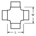 thumbnail image 3 of CRL HR15NPS Polished Stainless Flush Cross for 1-1/2" Tubing, 3 of 5