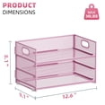 thumbnail image 3 of Organizador de Papel Marbrasse Bandeja de Cartas de 3 Niveles en Malla Rosa, 3 of 6