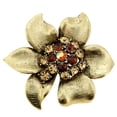 thumbnail image 1 of Vintage Style Crystal Golden Flower Pin Brooch, 1 of 3