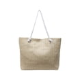 thumbnail image 2 of Woven Tote Bag with Cotton Rope Handles Large Capacity Foldable for Women Summer Beach Vacation Daily Use, 2 of 6