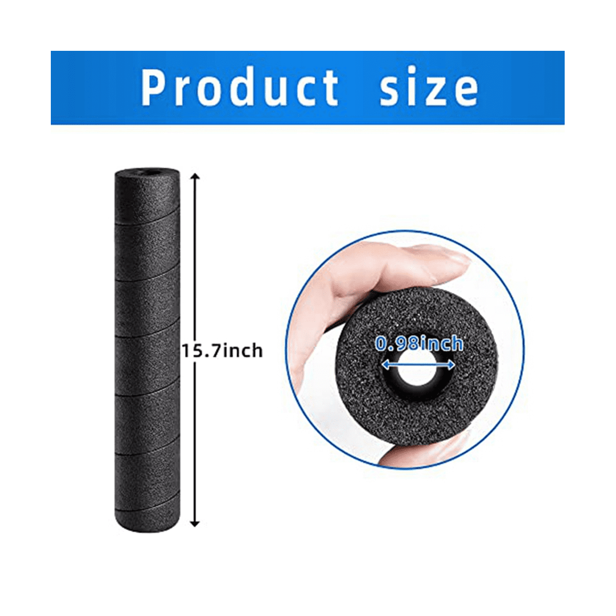6 Pcs Pipe Insulation Foam Tube -Foam Pipe Covers -Soft Foam Tubing Insulation Wrap Spiral Basement Pole Cover Protector