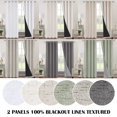 thumbnail image 2 of FANRUINA 100% Blackout Thermal Insulated Curtains with Grommets, Linen Textured Noise Reducing Window Drapes for Living Room Bedroom, Farmhouse Vintage Yellow Boho Curtains with Hooks, 2 of 24
