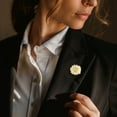 thumbnail image 2 of Ross-Simons 2.50 Carat Lemon Quartz and White Enamel Daisy Pin/Pendant Necklace in 18kt Gold Over Sterling, Women's, Adult, 2 of 6