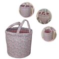 thumbnail image 2 of Floral Fabric Foldable Laundry Hamper with Handles Clothes Storage Bucket Large Capacity Collapsible for Nursery Bedroom Laundrys Room (Pink), 2 of 10