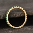 thumbnail image 3 of 2Ct Round Cut Green Emerald Wedding Women's Stackable Band Ring 14K Yellow Gold Plated, 3 of 5