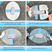 Adhesive Patches for G6-40 Pack Waterproof & Sweatproof Dexcom G6 Overpatch, Pre-Cut Backing Paper - Adhesive Sticker for G6,Easy to Use,Long Stay for 10 Days,Blue