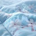 thumbnail image 5 of Yardvibe Cooling Comforter Twin Size, Floral Print Breathable Summer Comforter for Hot Sleepers & Night Sweats, Silky Smooth Cooling Blanket, Blue (F), 5 of 7