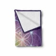 thumbnail image 2 of Bohemian Soft Flannel Fleece Blanket, Interlace Circles Sign of Cosmos Harmony Folk Hidden Abstract Motif, Cozy Plush for Indoor and Outdoor Use, 50" x 60", Dark Purple Blue Yellow, by Ambesonne, 2 of 6